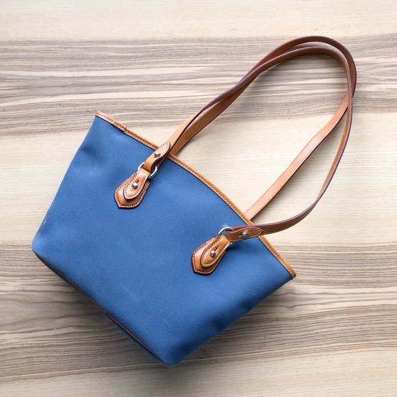 Dooney & Bourke Blue Canvas Shoulder Bag - Picture 2 of 8